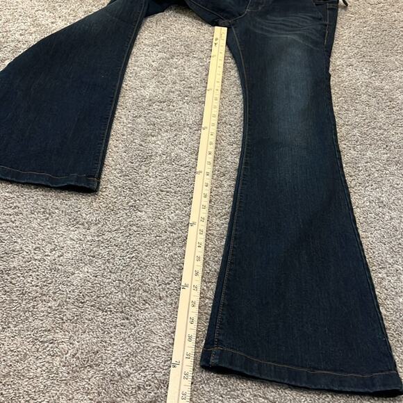 Tommy Hilfiger blue jeans, size Juniors 9 TOMMY GIRL Boho Denim wide leg Hippie - Picture 5 of 16